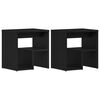 vidaXL Armadio da Notte 2 pcs Rovere Nero 40 x 30 x 40 cm