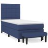 vidaXL Giroletto a Molle con Materasso Blu 80x200 cm inTessuto