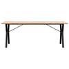 vidaXL Tavolo Pranzo Telaio a Y 200x100x75,5 cm Legno Pino e Acciaio