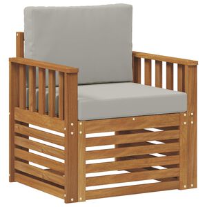 vidaXL Set di divani da esterno con cuscino Naturale 71 x 63 x 73 cm