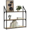 vidaXL Scaffale Parete 3Ripiani Rovere Sonoma 80x21x78,5cm Multistrato