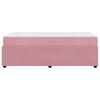 vidaXL Struttura letto con materasso Rosa 90 x 190 cm Velluto