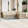 vidaXL Set Divano da Giardino 9 pz con Cuscini Beige in Polyrattan