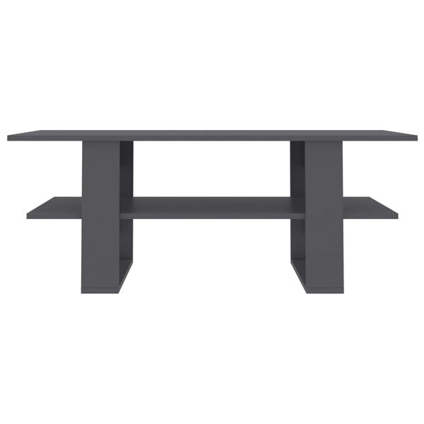 vidaXL Tavolino da Salotto Grigio 110x55x42 cm in Legno Multistrato