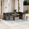 vidaXL Set Divano da Giardino 9 pz con Cuscini Grigio in Polyrattan