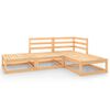 vidaXL Set Divani da Giardino 4 pz in Legno Massello di Pino