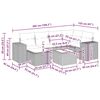 vidaXL Set Divani da Giardino 7 pz con Cuscini Beige in Polyrattan