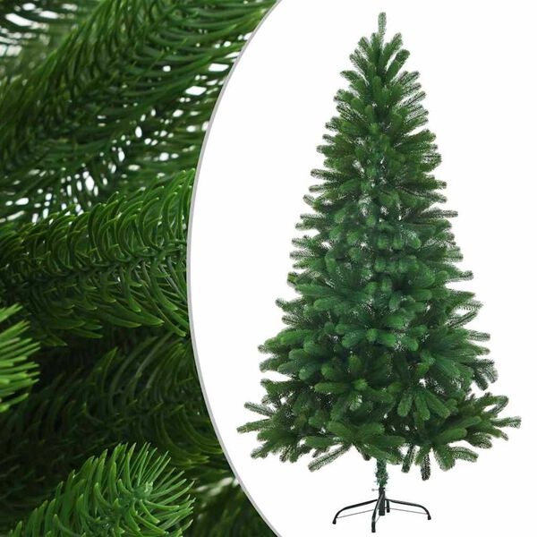 vidaXL Albero di Natale Preilluminato con Palline Verde 150 cm