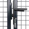 vidaXL Cancello da Giardino in Rete di Acciaio Zincato 400x150 cm Grigio