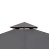 vidaXL Gazebo con Tetto 3x3 m Grigio Scuro