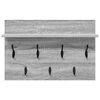 vidaXL Appendiabiti a muro Grigio Sonoma 60 x 40 x 12 cm