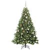 vidaXL Albero di Natale artificiale con 300 LED Verde 180 cm PE e PVC