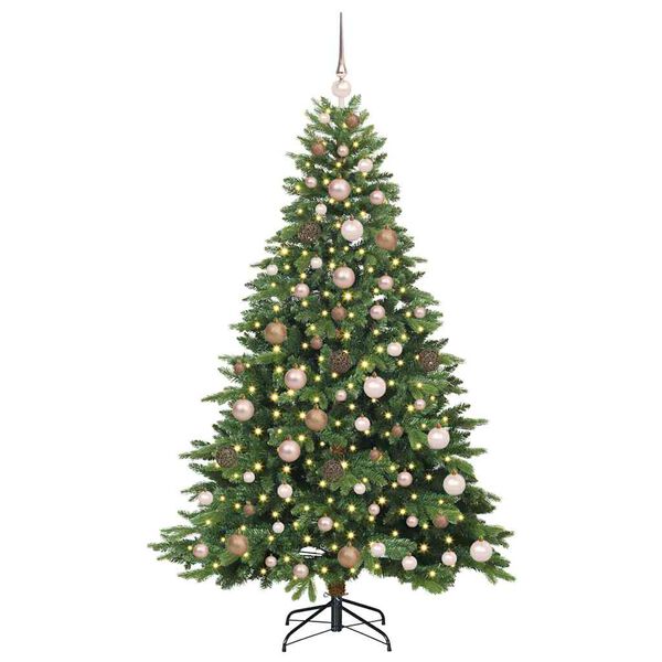 vidaXL Albero di Natale artificiale con 300 LED Verde 180 cm PE e PVC