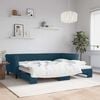 vidaXL Divano Letto con Letto Estraibile Blu 90x200 cm in Velluto