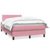 vidaXL Giroletto a Molle con Materasso Rosa 120x210 cm in Velluto
