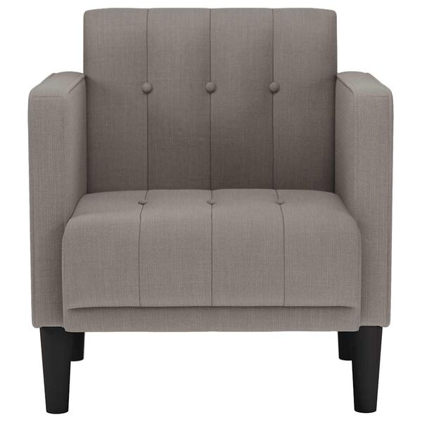 vidaXL Divano Sedia con Braccioli Tortora 53 cm in Tessuto