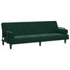 vidaXL Divano Letto con Braccioli Verde Scuro in Velluto