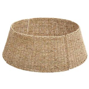 vidaXL Collare per Albero di Natale Rotondo Naturale 60 x 60 x 22 cm