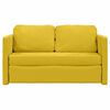 vidaXL Divano Letto da Terra 2 in 1 Giallo Scuro 122x204x55 cm Velluto