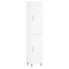 vidaXL Credenza 34,5x34x180 cm in Legno Multistrato Bianco Lucido