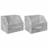 vidaXL Scatola per album in vinile 2 pz Grigio Cemento 38 x 30 x 29 cm