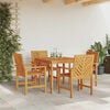 vidaXL Set da Pranzo per Giardino 5 pcs Marrone