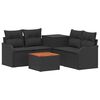vidaXL Set di divani 6 pz Nero Rattan sintetico e Acciaio