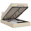 vidaXL Letto ottomano con materasso Crema 120 x 190 cm Tessuto