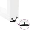 vidaXL Gambe per tavolo da pranzo a forma di V 3 pz bianche 100x(72-73,3) cm in acciaio