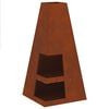 vidaXL Braciere Ruggine 50 x 50 x 100 cm Acciaio Corten