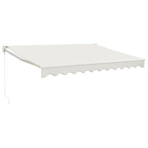 vidaXL Tenda da Sole Retrattile Crema 3x2,5 m in Tessuto e Alluminio
