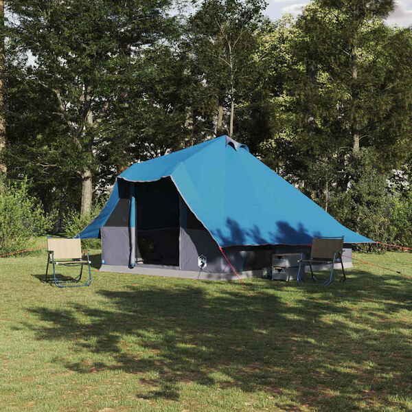 vidaXL Tenda Tipi con tetto Blu 358 x 296 x 258 cm taffetà
