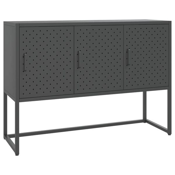 vidaXL Credenza Antracite 105x35x75 cm in Acciaio