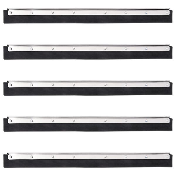 vidaXL Testine Tergipavimento 5pz 60,5x2x5 cm in Acciaio e Gomma