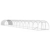 vidaXL Pollaio Argento 1200 x 150 x 100 cm Acciaio zincato