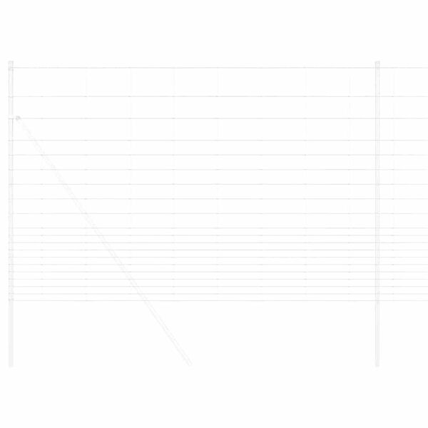 vidaXL Recinzione da campo Argento 25 x 1,6 m Acciaio zincato