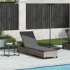 vidaXL Lettino Prendisole con Cuscini Grigio 55x200x25,5cm Polyrattan