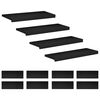 vidaXL Tappeti per scale 12 pz 80 x 30 x 2 cm Nero