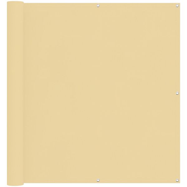 vidaXL Schermo da balcone Sabbia 110 x 800 cm Tessuto Oxford