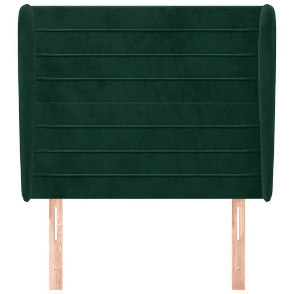 vidaXL Testiera ad Orecchio Verde Scuro 83x23x118/128 cm in Velluto