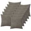 vidaXL Cuscino con cuscino HEERLEN 12 pz Grigio Chiaro Velluto