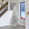 vidaXL Albero di Natale con 300 LED con supporto Argento 240 cm PET