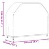 vidaXL Copertura per Barbecue 140x58x106 cm Nera 420D Oxford