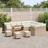 vidaXL Set Divano da Giardino con cuscino 13 pcs beige e panna