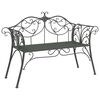 vidaXL Panchina da giardino 2-Numero di posti 130 x 47 x 90 cm Acciaio