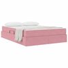 vidaXL Letto con contenitore e materasso Rosa 140 x 200 cm Velluto