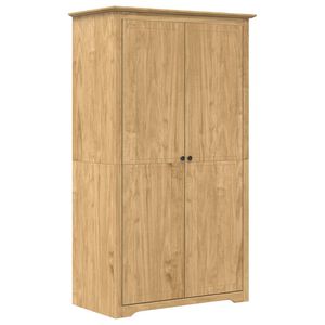 vidaXL Armadio BODO 99x53,5x173 cm Legno Massello Pino Bianco Marrone