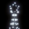 vidaXL Albero di Natale a LED 200 LED Bianco Freddo 180 cm