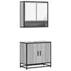 vidaXL Set Mobili da Bagno 2 pz Grigio Sonoma in Legno Multistrato