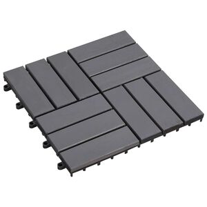 vidaXL Piastrella per Decking 20 pcs Grigio 30 x 30 cm Legno di Acacia